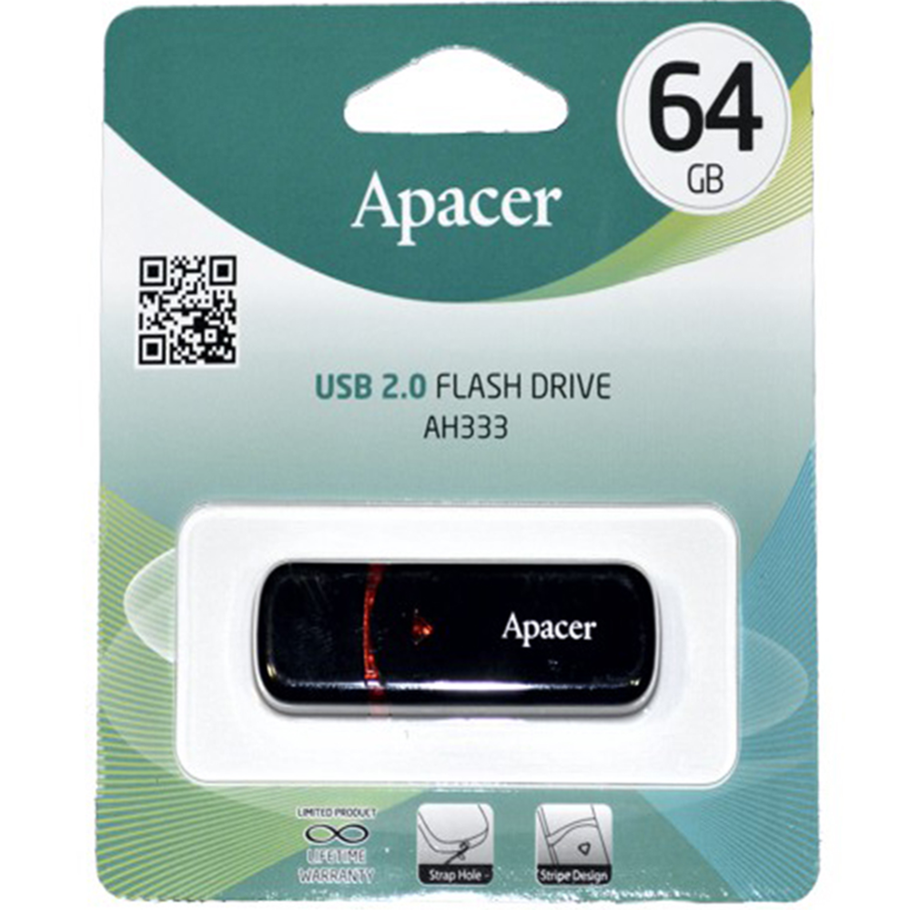 USB-накопитель «Apacer» AH333B-1 Black, 64GB