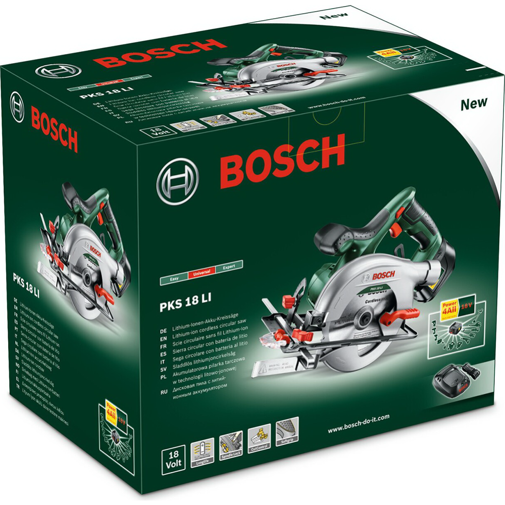 Циркулярная пила «Bosch» PKS 18 LI, 06033B1300