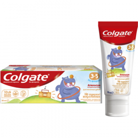 Зубная паста «Colgate» 3-5, апель­син, без фто­ри­да, 60 мл