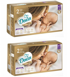 Подгузники детские Dada extra care 2 mini (3-6 кг), 2 упаковки по 44 штуки
