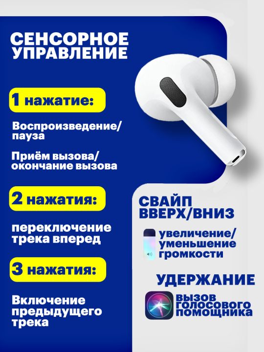 Бес­про­вод­ные на­уш­ни­ки A.PODS PRO 2, белый