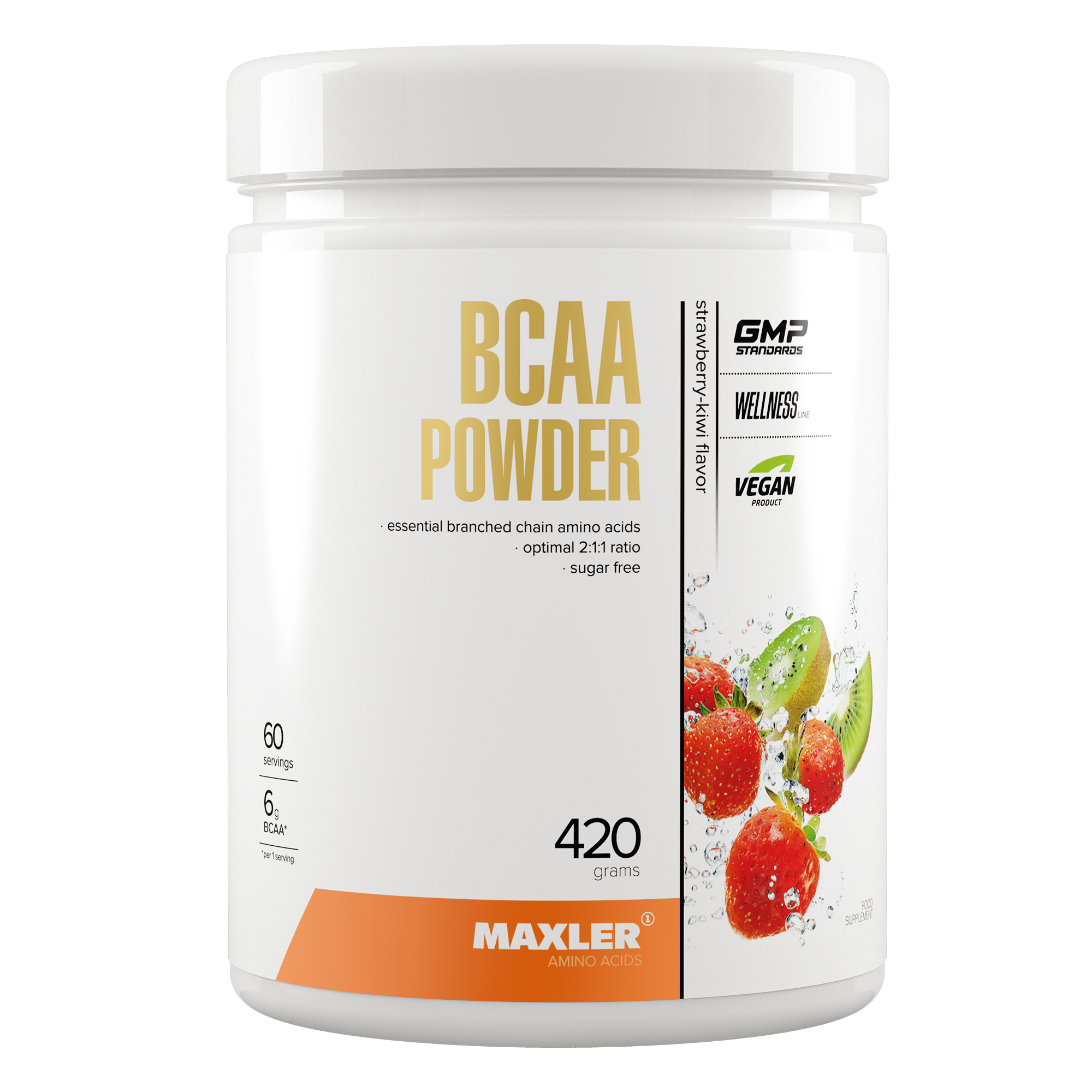 ВСАА Maxler BCAA Powder 2:1:1 Sugar Free 420 g - Strawberry Kiwi