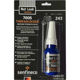 Фиксатор резьбы «Senfineco» Threadlocker Medium Strength Blue, 7005, синий, 10 мл