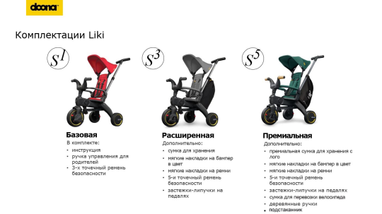 Складной трехколесный велосипед Doona Liki Trike S1 Grey Hound