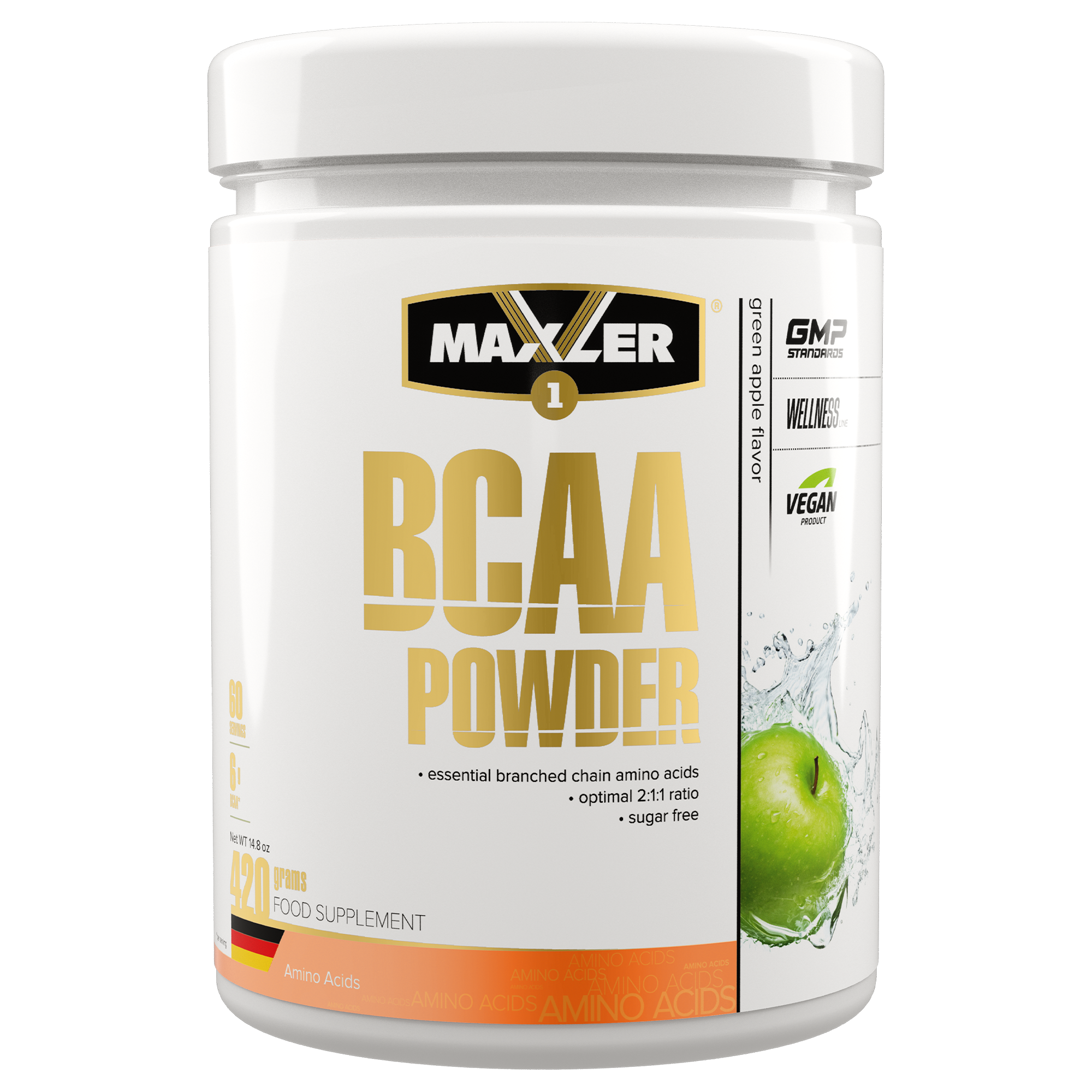 ВСАА Maxler BCAA Powder 2:1:1 Sugar Free 420 g - Green Apple