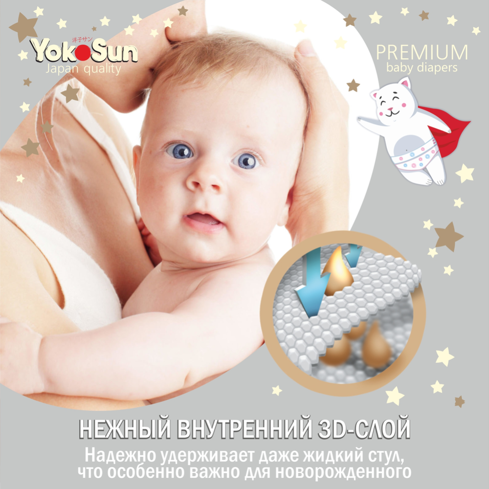 Подгузники-трусики детские «YokoSun» Premium, размер XXL, 15-23 кг, 28 шт #4