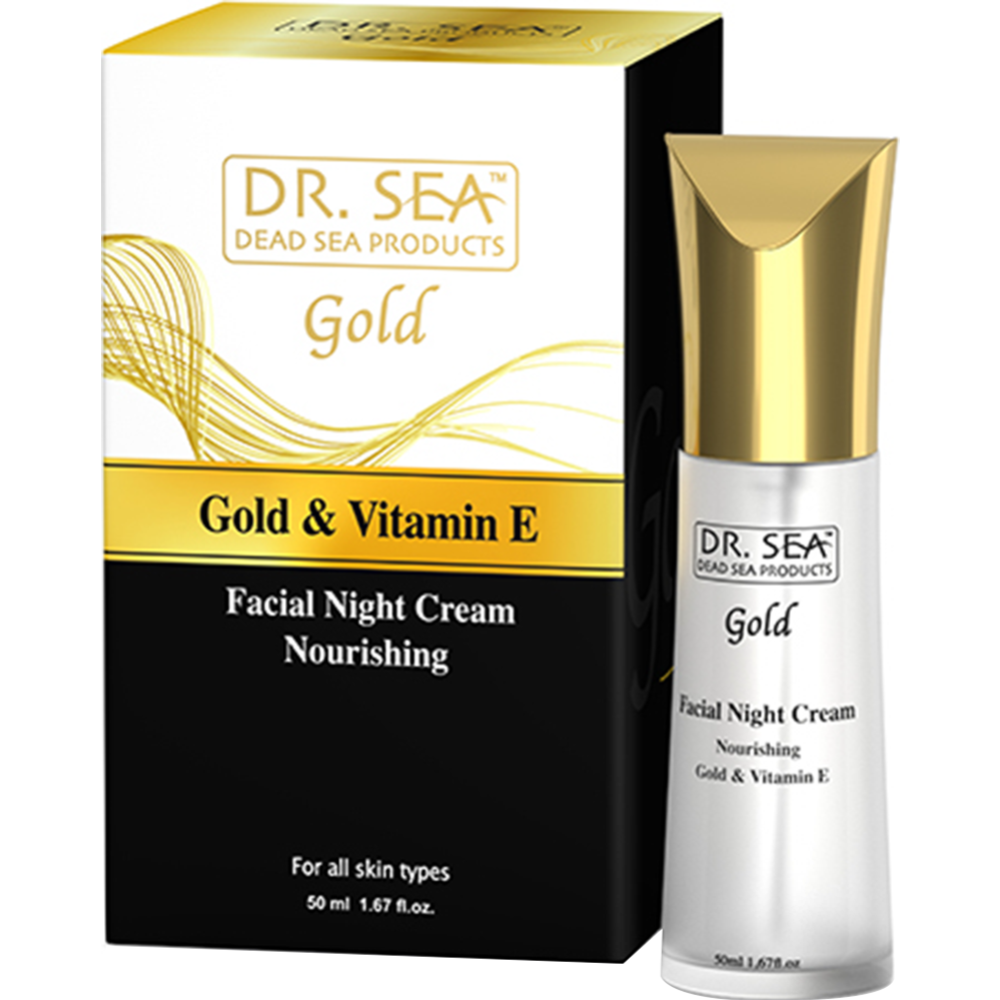 Крем для лица «Dr.Sea» питательный, ночной, с золотом и витамином Е, 50 мл