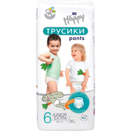 Подгузники-трусики детские «Bella Baby Happy» Junior Extra, 16+ кг, 36 шт