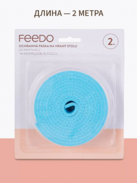 Feedo Защитная лента на углы, универсальная, пеноматериал, 2м., голубой, арт.244205