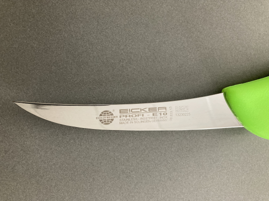 Профессиональный обвалочный нож для мяса 13 см зеленая ручка EICKER PROFI арт. 533.