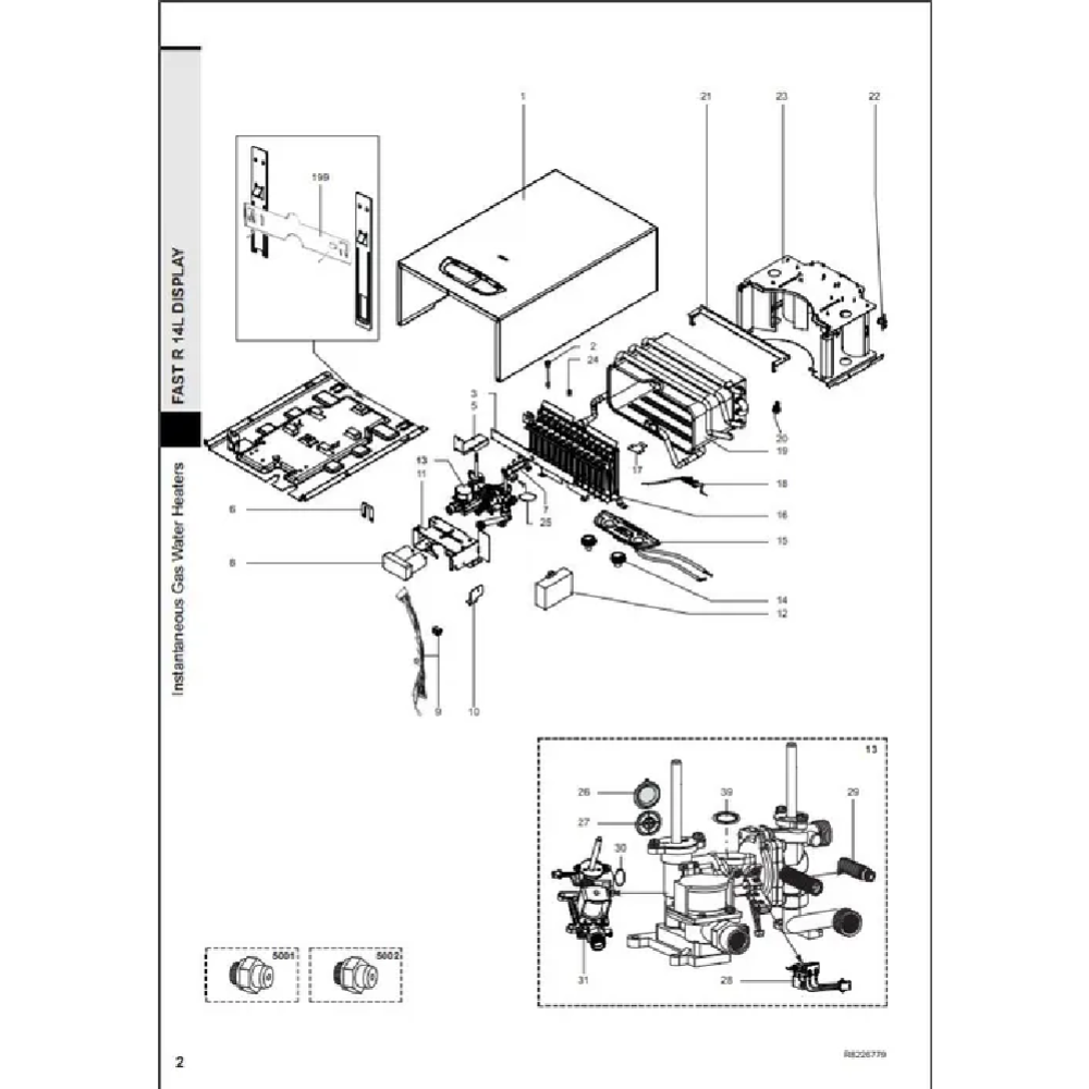 Газовая колонка «Ariston» Fast R Display 14L NG, 3632714