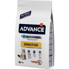 Корм для кошек «Advance» Sensitive, лосось и рис, 3 кг