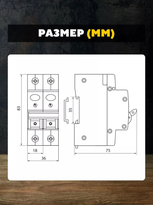 Выключатель нагрузки  (мини-рубильник) ВН-32 2P 100A TDM SQ0211-0019