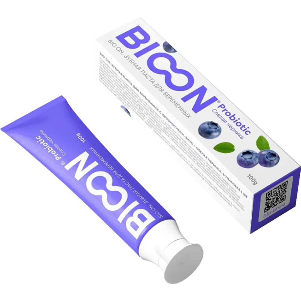 Зубная паста «Lovular» BIO ON, для беременных, с пробиотиком, спелая черника, 100 г
