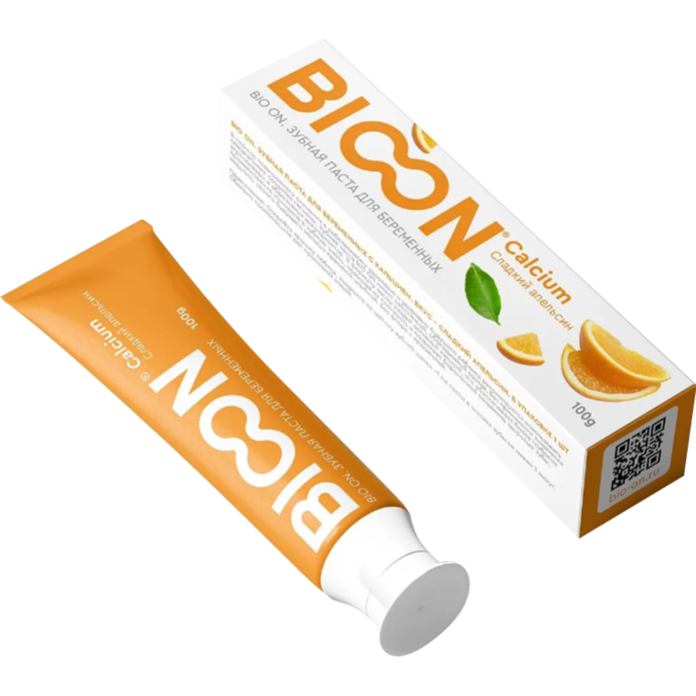 Зубная паста «Lovular» BIO ON, для беременных, с кальцием, сладкий апельсин, 100 г