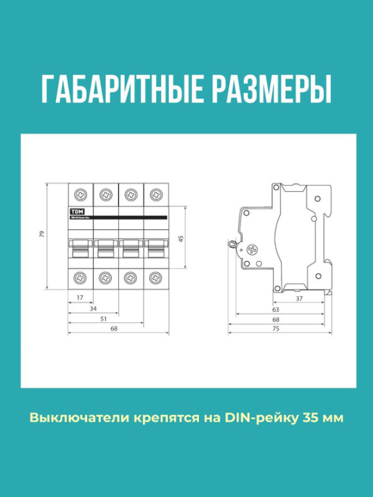 Выключатель нагрузки (2шт) (мини-рубильник) ВН-32 2P 40A Home Use TDM SQ0211-0115(2)