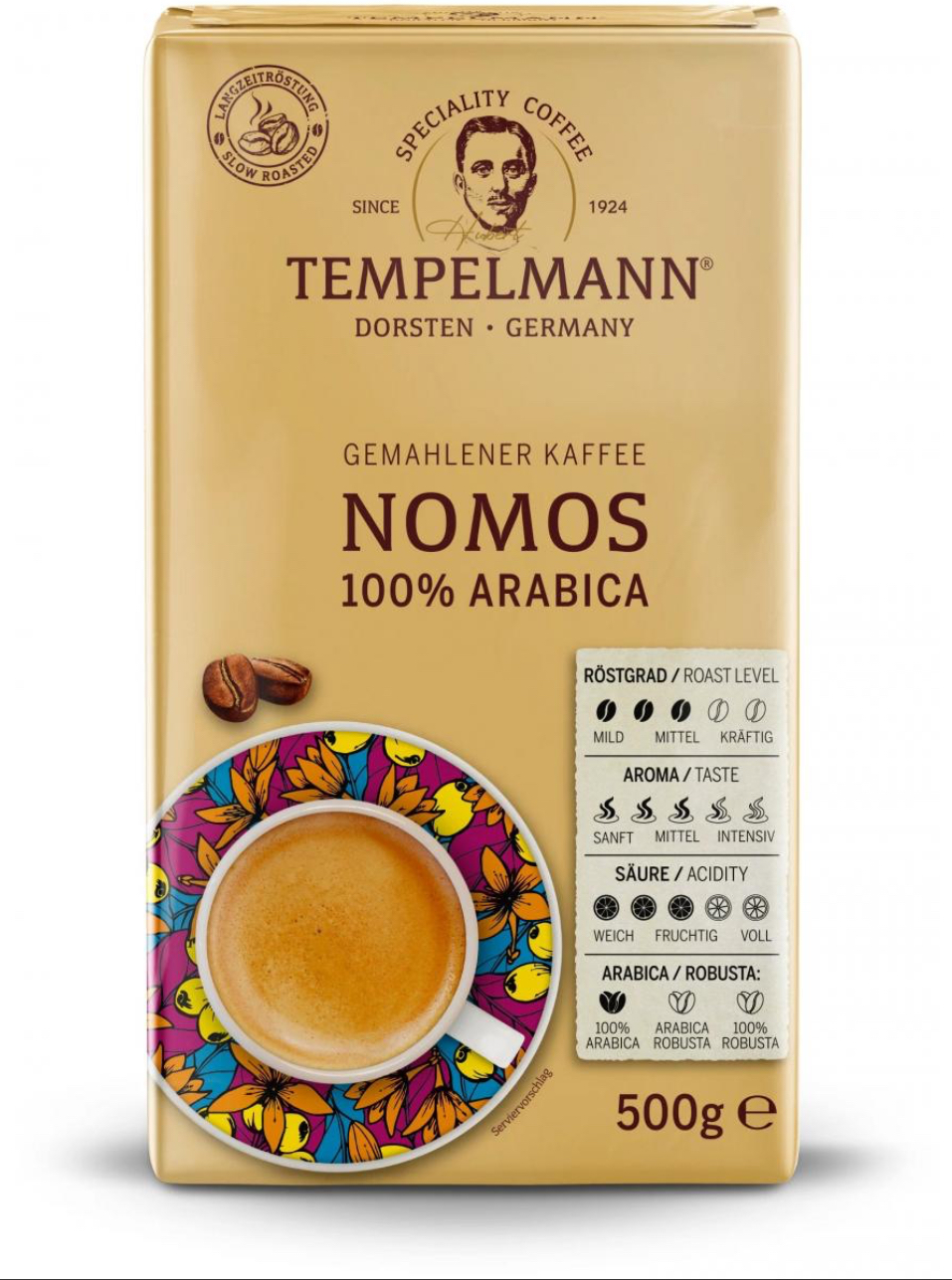 Кофе молотый Tempelmann Nomos 500гр