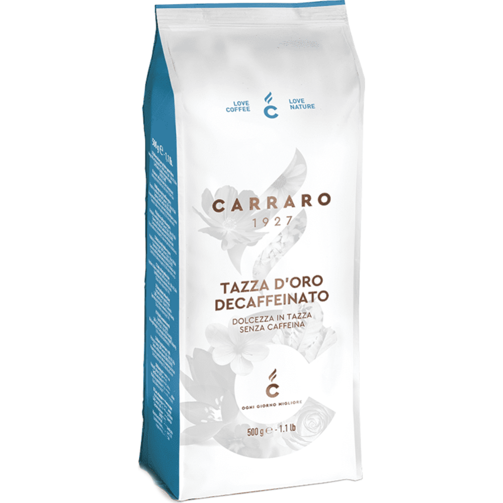 Кофе  в зернах «Carraro Tazza D'oro decaffeinato» 0.5 кг #0