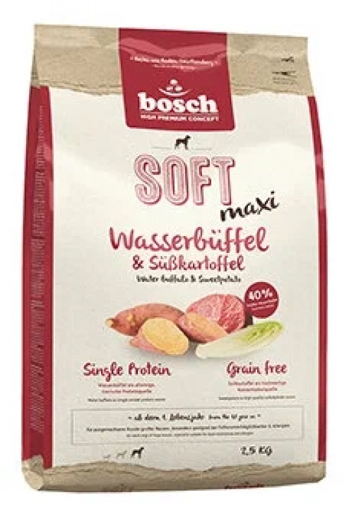 Полувлажный корм для крупных собак Bosch SOFT Maxi (Бош Софт Буйвол с Бататом) 2,5кг