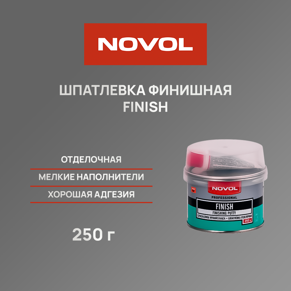 Шпатлевка финишная NOVOL FINISH - 0.25 кг