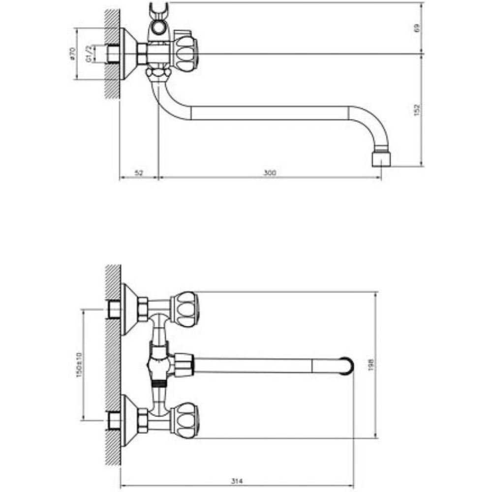 Смеситель «Decoroom» DR50045R