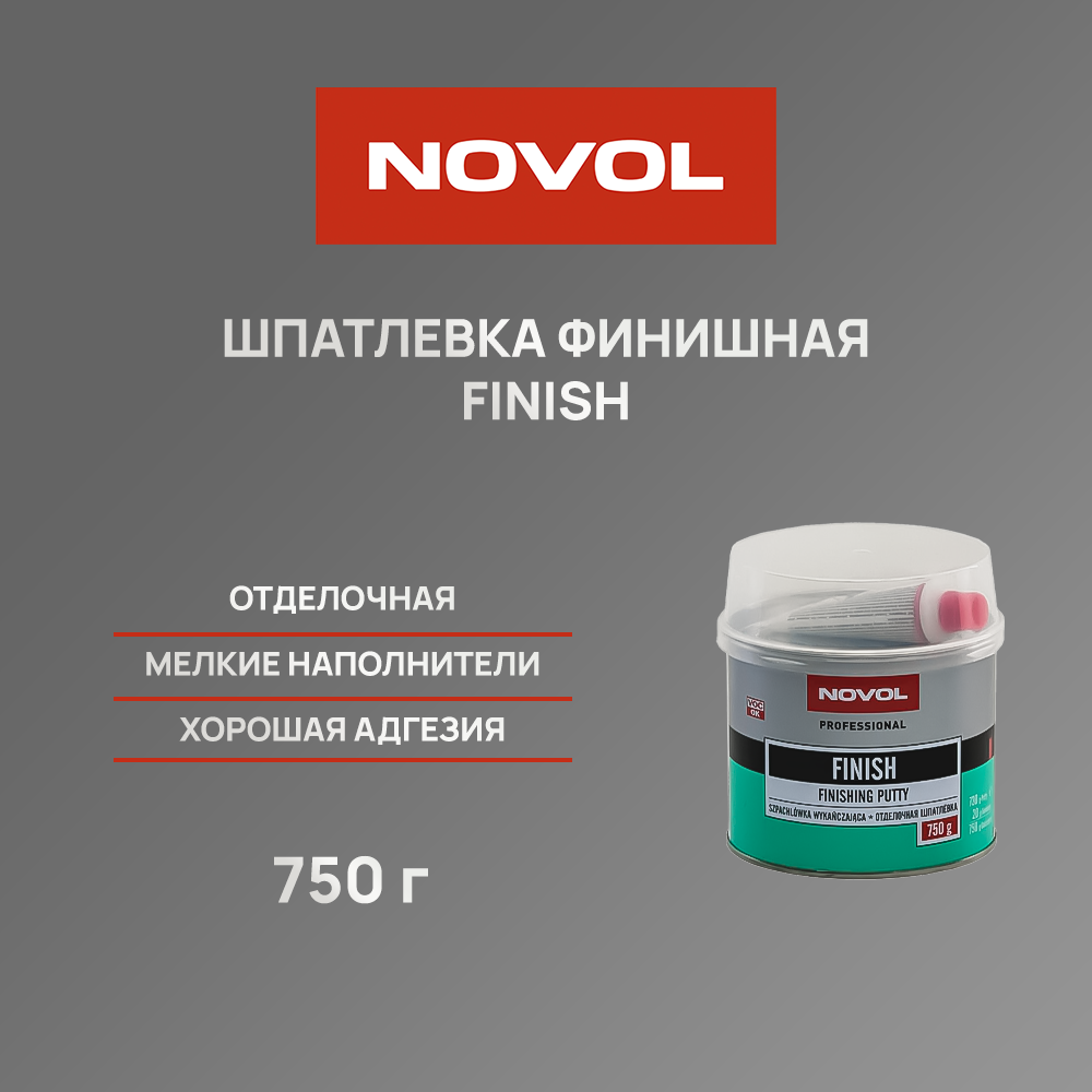 Шпатлевка финишная NOVOL FINISH - 0.75 кг