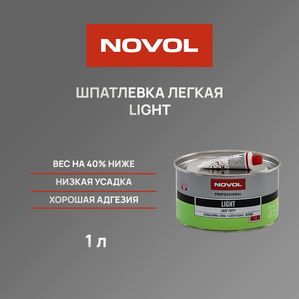 Шпатлевка легкая NOVOL LIGHT - 1 л