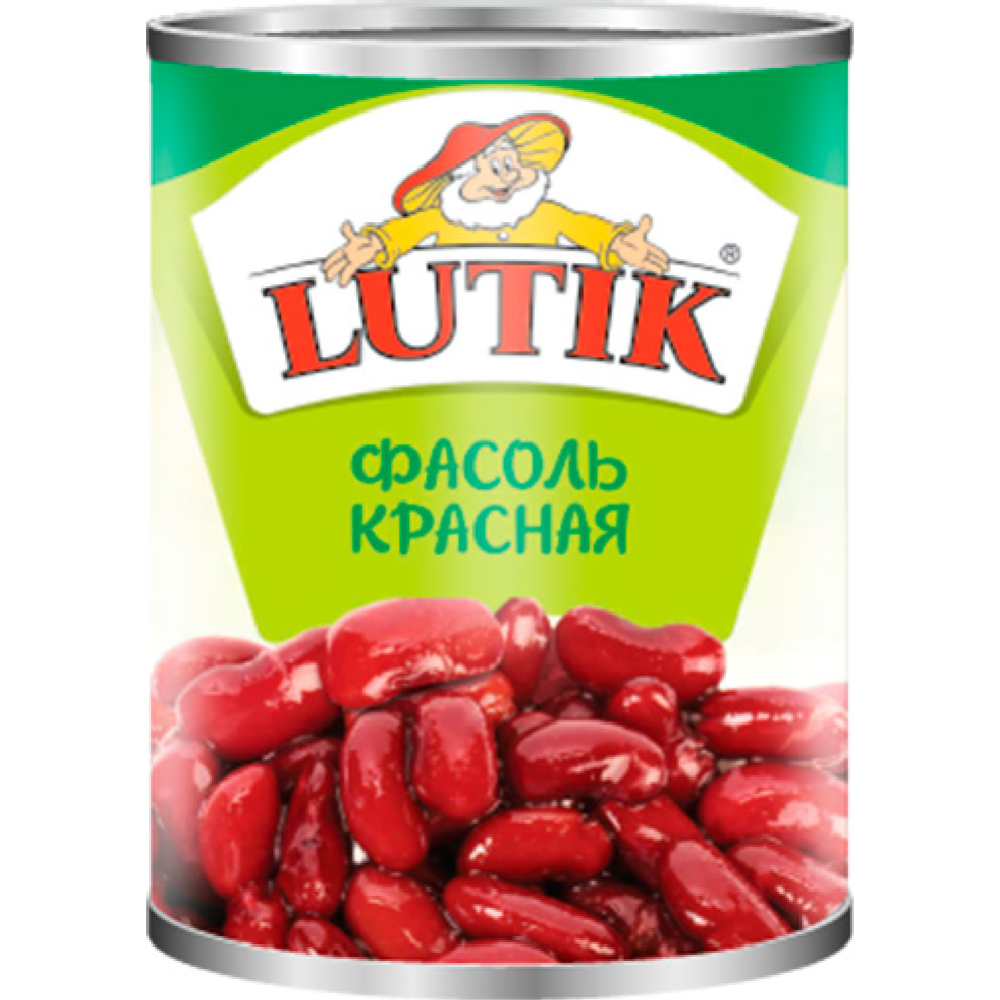 Фасоль «Lutik» консервированная  красная, 425 г #0