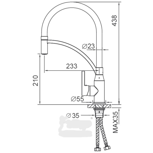 Смеситель для кухни Frap F4552-8, Белый