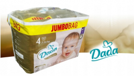 Подгузники детские Dada Jumbobag extra care 4 (7-16 кг), 82 штуки