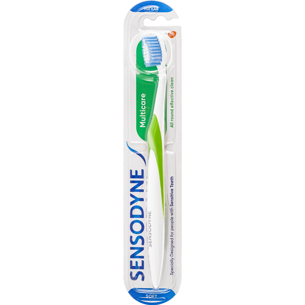 Зубная щетка «Sensodyne» Multicare, светло-зе­ле­ная, мягкая
