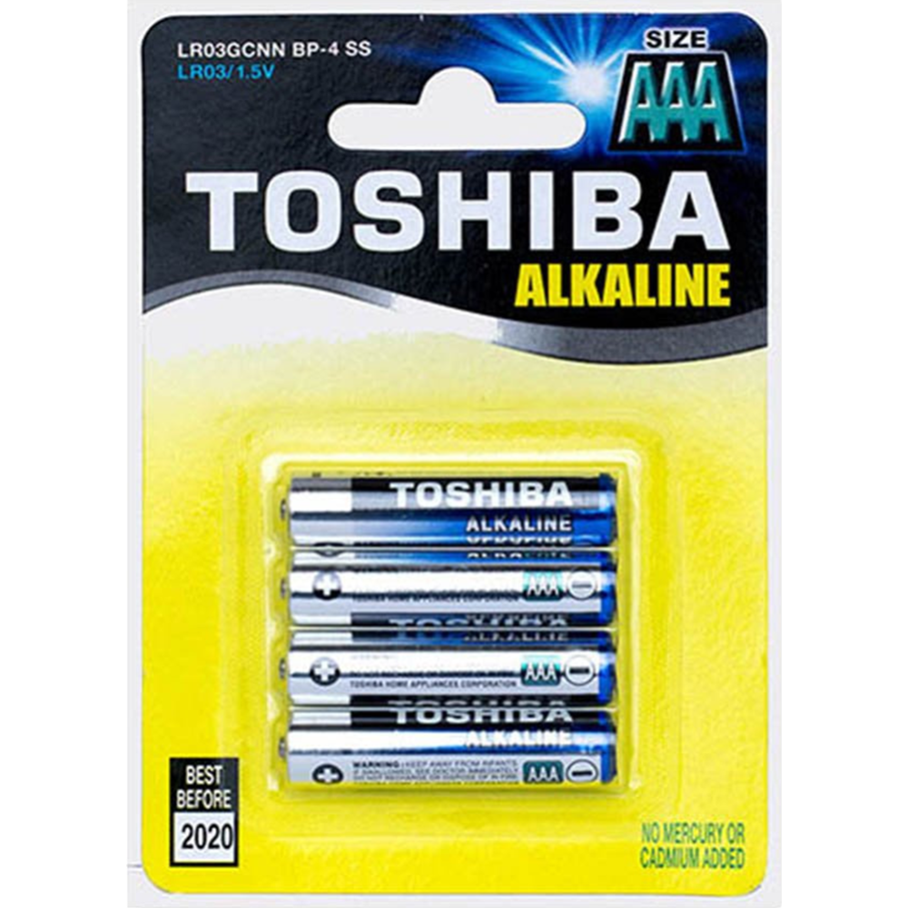 Элемент питания «Toshiba» Alkaline, ААА, 4 шт
