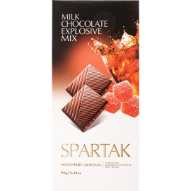 Шоколад молочный «Спартак» взрывной микс, 95 г
