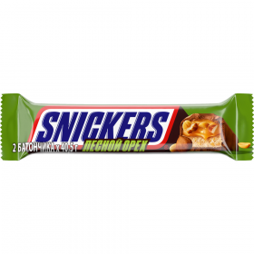 Шо­ко­лад­ный ба­тон­чик «Snickers» с лесным орехом, 2х40.5 г