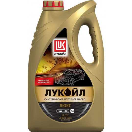 Масло моторное «Lukoil» Люкс, 5W-30 SL/CF, синтетическое, 4 л