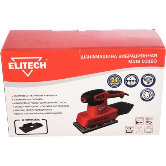 Шлифмашина вибрационная «ELITECH» МШВ 0319Э