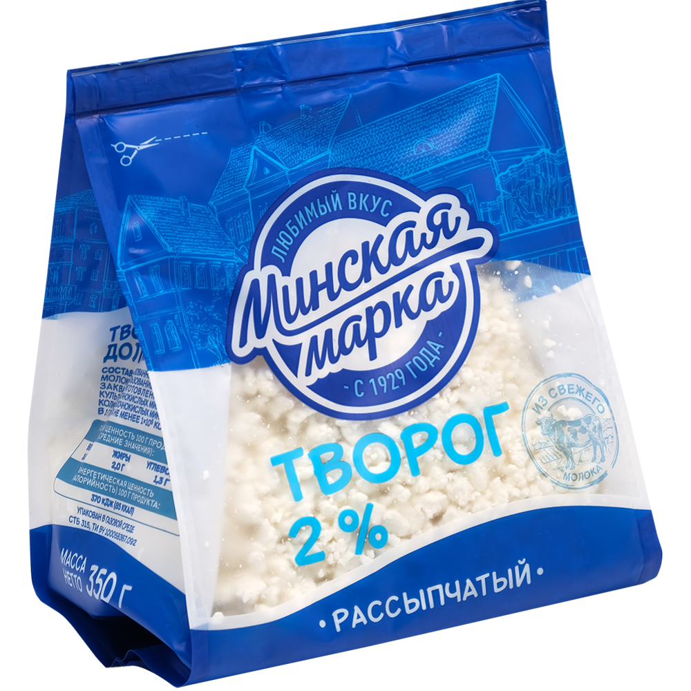 Творог «Минская марка» рассыпчатый, 2%, 350 г #0