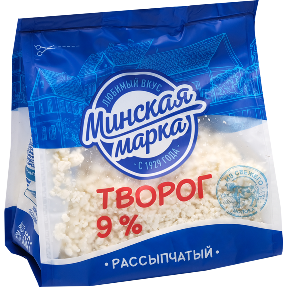 Творог «Минская марка» рассыпчатый, 9%, 350 г #0