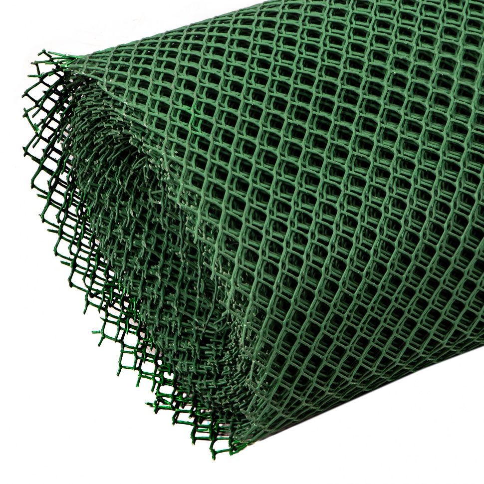 Решетка заборная сетка садовая в рулоне, 1 х 20 м, ячейка 15 х 15 мм, пластиковая, зеленая