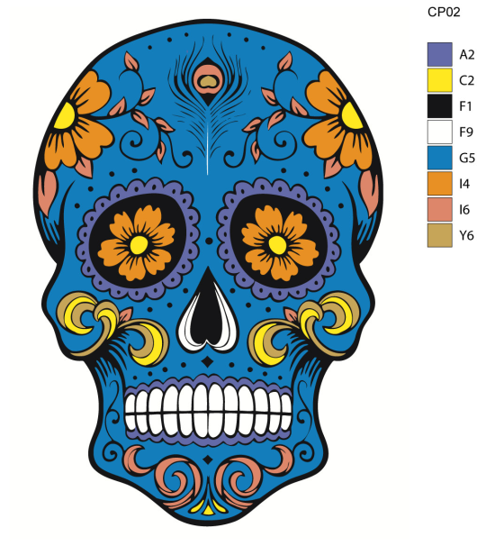 Картина по номерам SLAVINA Мексиканский череп CP02 (30 x 40 см)