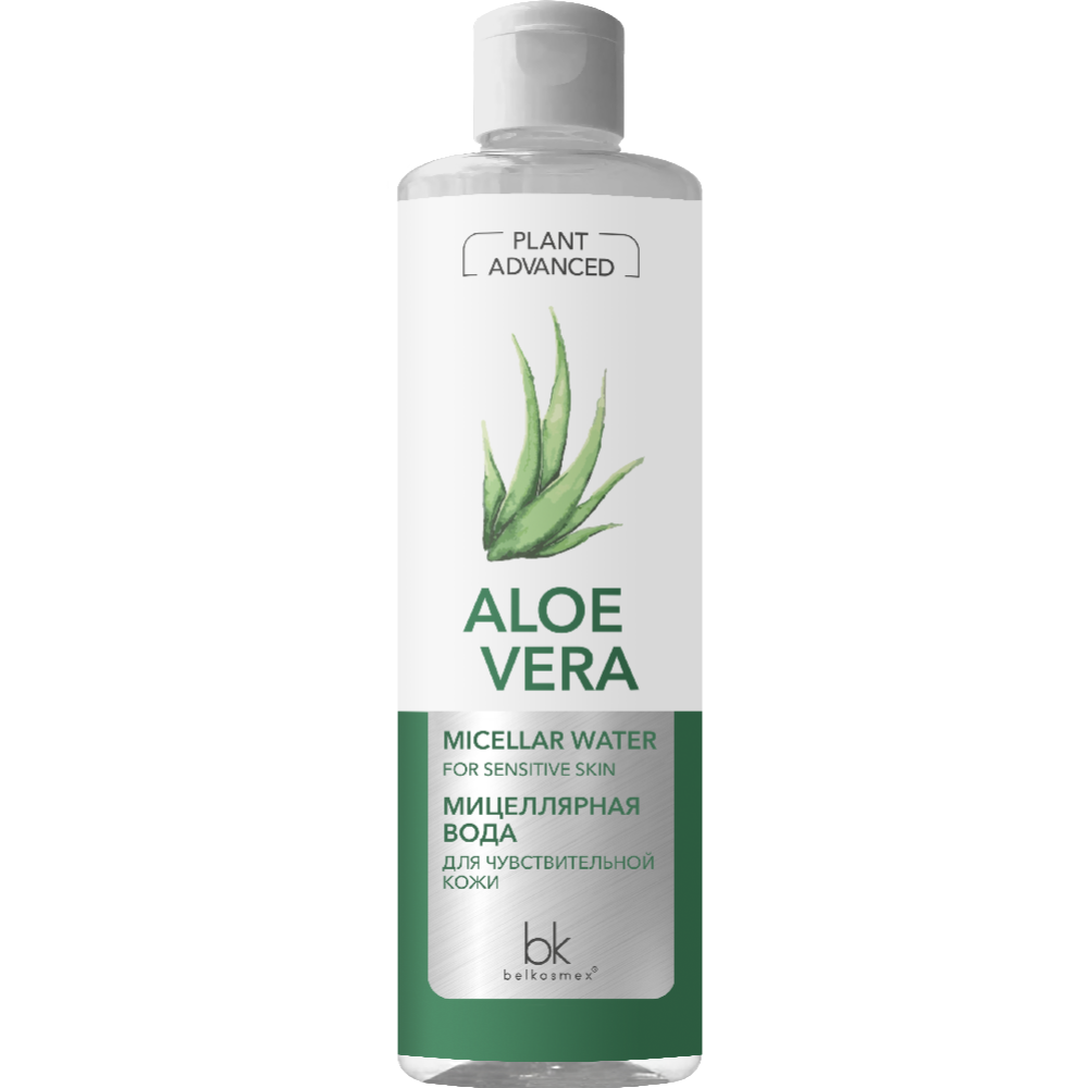 Мицеллярная вода «BelKosmex» Plant Advanced Aloe Vera, для чувствительной кожи, 500 мл