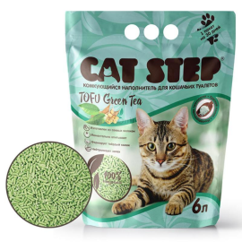 Наполнитель для кошачьих туалетов Cat Step Tofu Green Tea, 6 л