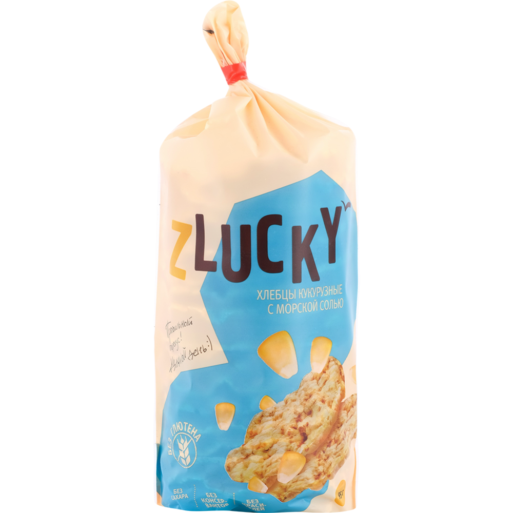 Хлебцы «Z Lucky» кукурузные, с морской солью, 95 г #0