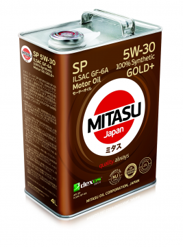 Масло моторное синтетическое MITASU 5W30 4L  GOLD Plus SP_ API SP ILSAC GF-6A dexos1 Gen 2 100% Synthetic