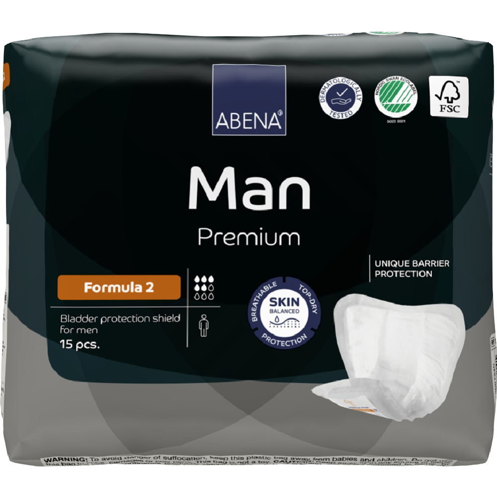 Прокладки одноразовые для взрослых «Abena» Man Formula 2 Premium, 15 шт