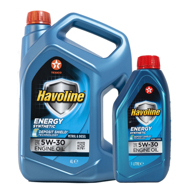 Моторное масло Texaco Havoline Energy 5W-30 5л (комплект 4л+1л)