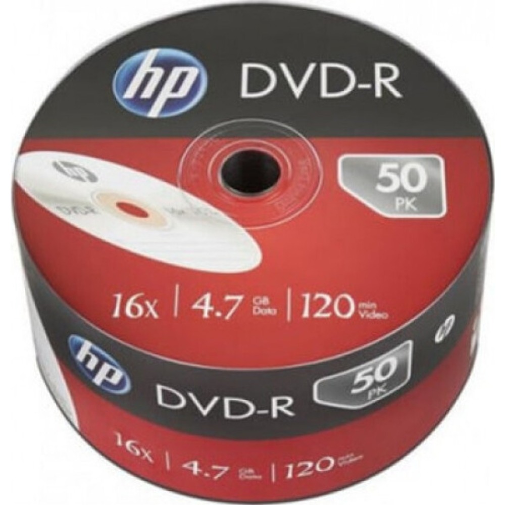 Диск DVD-R «HP» 4.7Gb 16x, в пленке, 69303, 50 шт