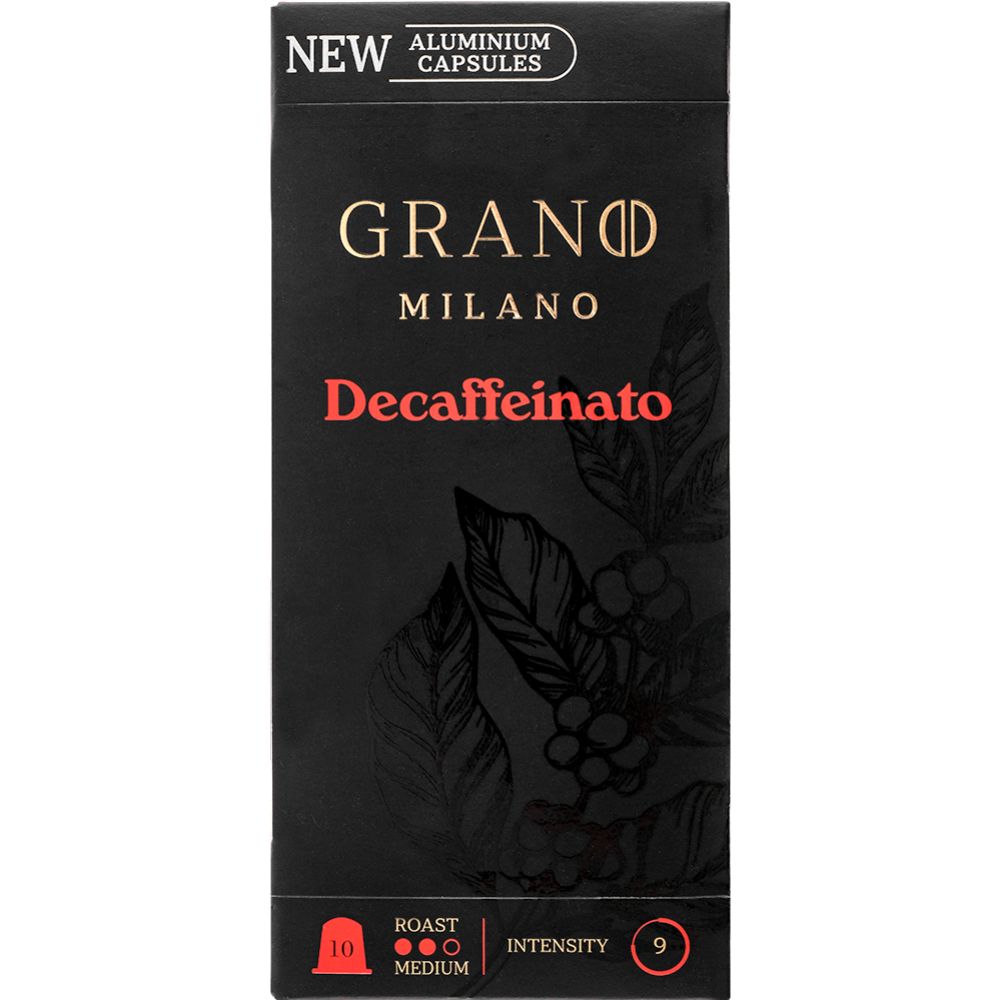 Кофе в кап­су­лах «Grano Milano» Decaffinato, 10х5.5 г