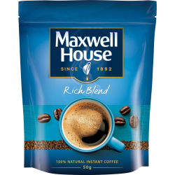 Кофе на­ту­раль­ный «Maxwell House» рас­тво­ри­мый, суб­ли­ми­ро­ван­ный, 50 г