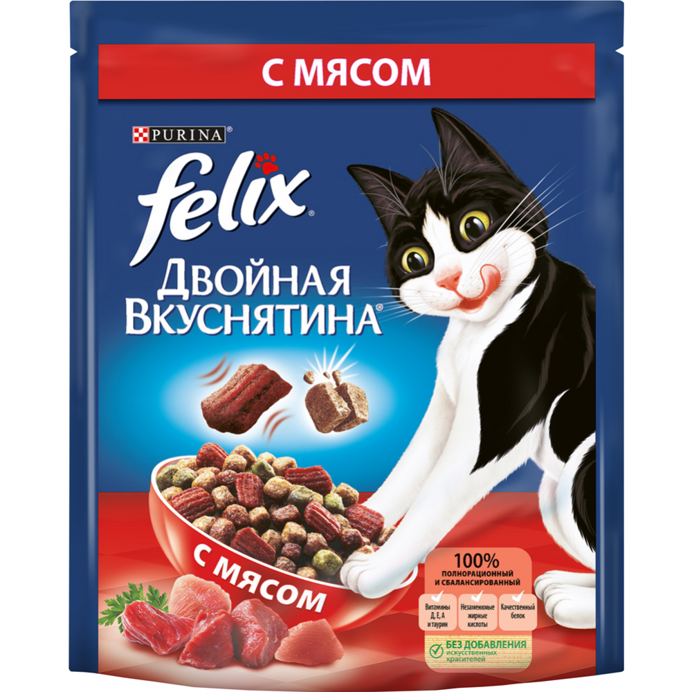 Корм для кошек «Felix» двойная вкуснятина с мясом, 300 г